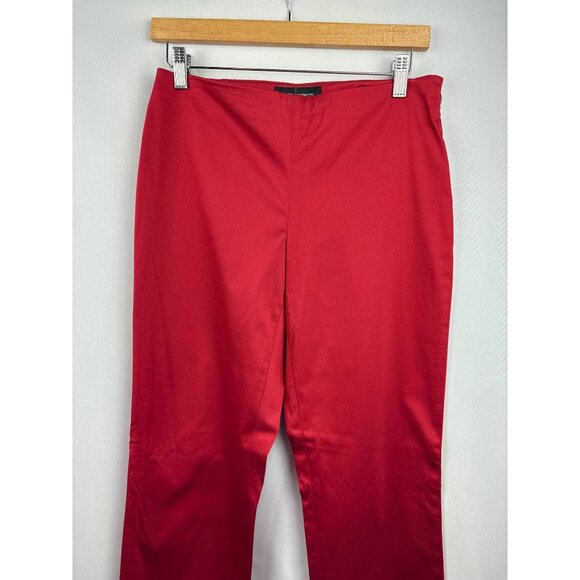 Women’s MODA International Size 8 Red Straight Leg Pants with Side Zip - Picture 2 of 5